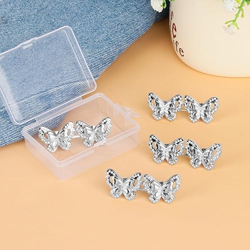 Miniatura 12 de TOOVREN 8 juegos mejorados de botones para pantalones de mezclilla sueltos, sin coser, sin herramientas, reemplazo de apriete de botón de jean 8#A