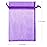 Akstore 100Pcs 2.8x3.6(7x9cm) Sheer Drawstring Organza Jewelry Pouches Wedding Party Christmas Favor Gift Bags (Purple)