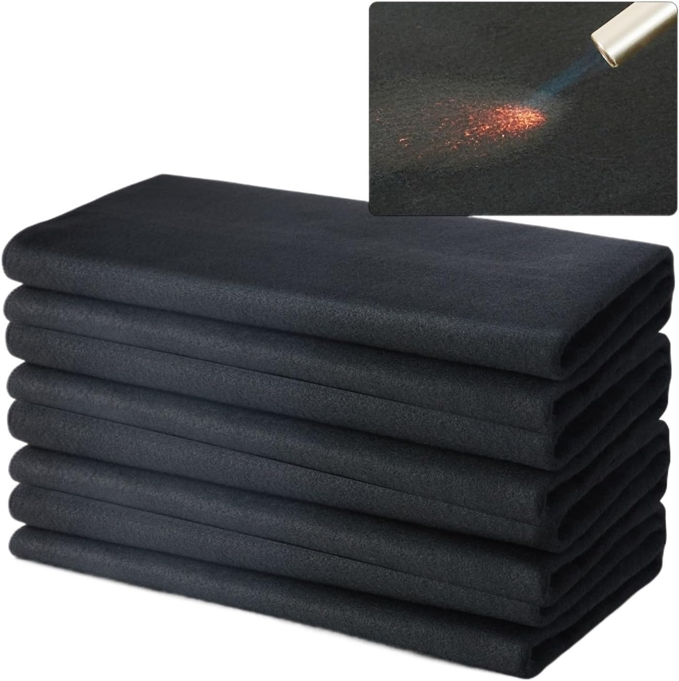 Carbon Felt Welding Blanket 4 Pack Heat Resistant Set Cuttable Fiber Fire Retardant Pad