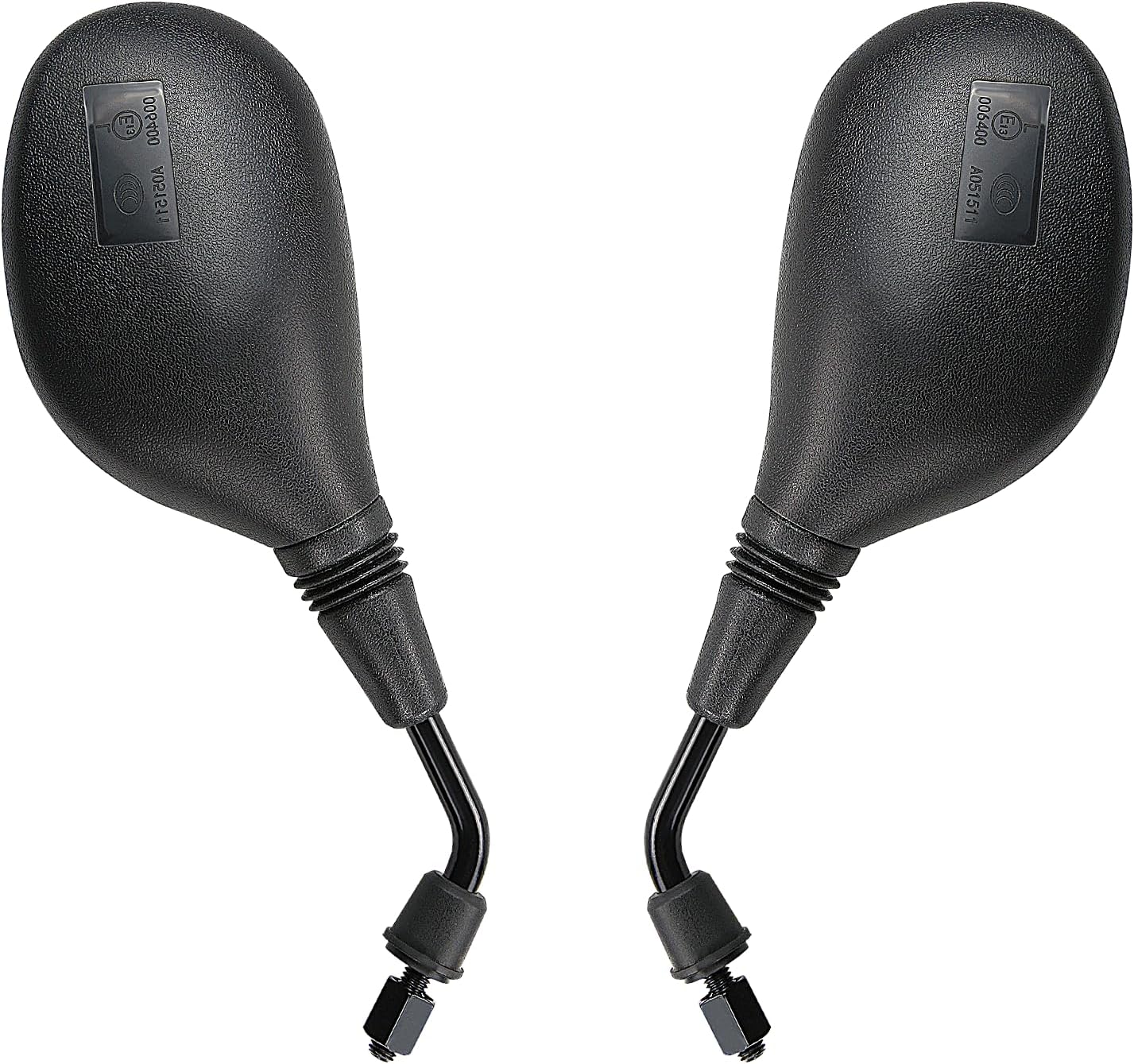 Motorcycle Side Mirrors 8mm Elliptical Mirror Surface Fit for GY6 Scooter, 50cc 125cc 150cc Moped, Compatible with Sunl TaoTao Znen Lance Roketa Jonway Bashan ATV, Replacement Rearview Mirrors
