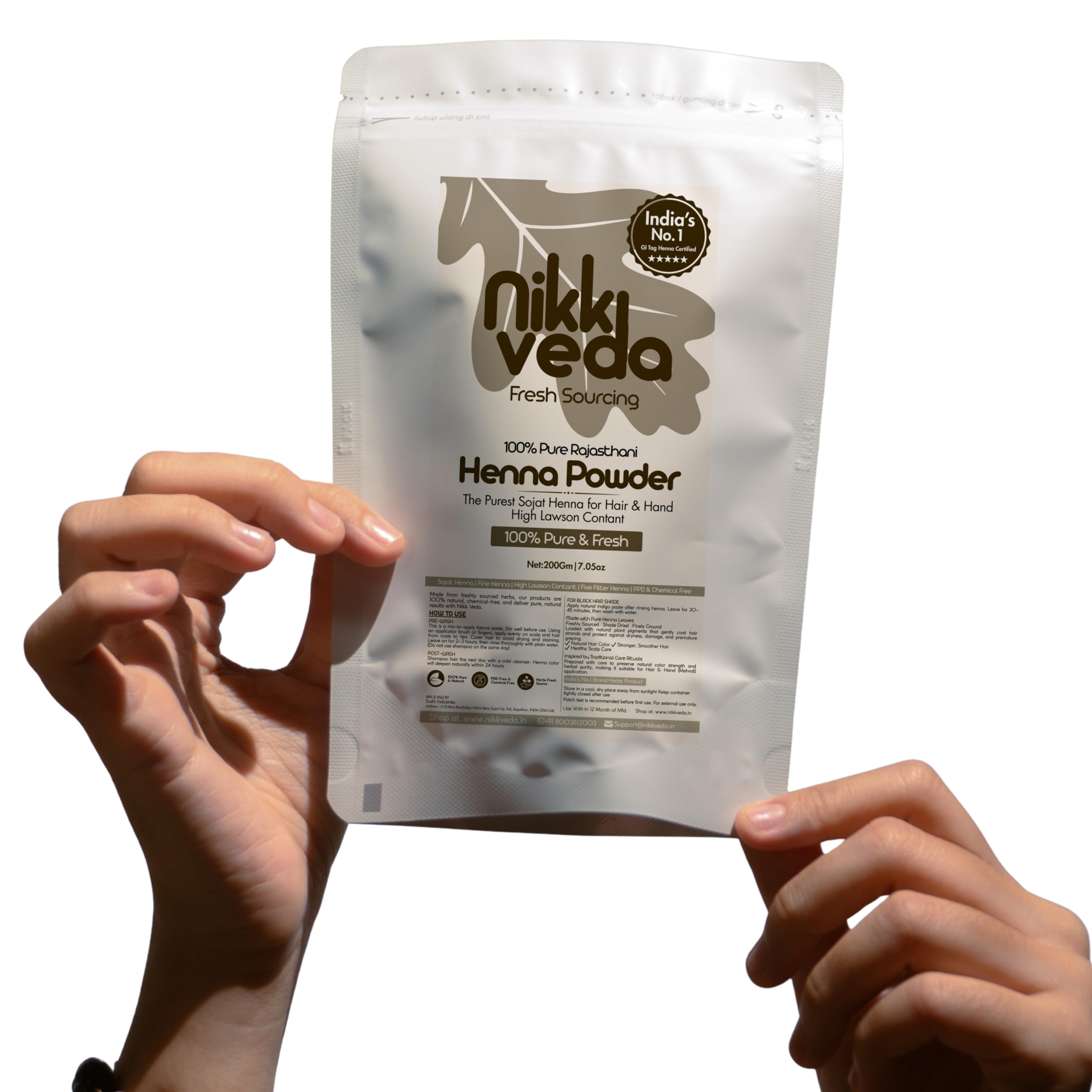 Organic Henna Powder for Hair Colour & Mehendi, Natural Henna Powder for Hair Growth, Pure Mehendi Powder for Hair | 200Gm-picture-42