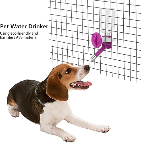 Miniatura 7 de Botella de agua para perros para jaula Abs, bebedor de agua para mascotas, suministros de alimentación y riego, botellas de agua, dispensador de