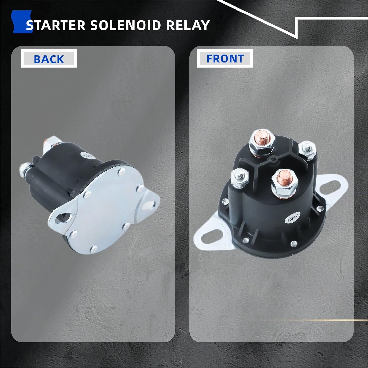 12V Starter Relay Solenoid for Western Unimount Ultramount Conversional Mount Plows Ice Breaker Salt Spreaders Replace 684-1221-012 16160410 1306317 56131K 5794K-1