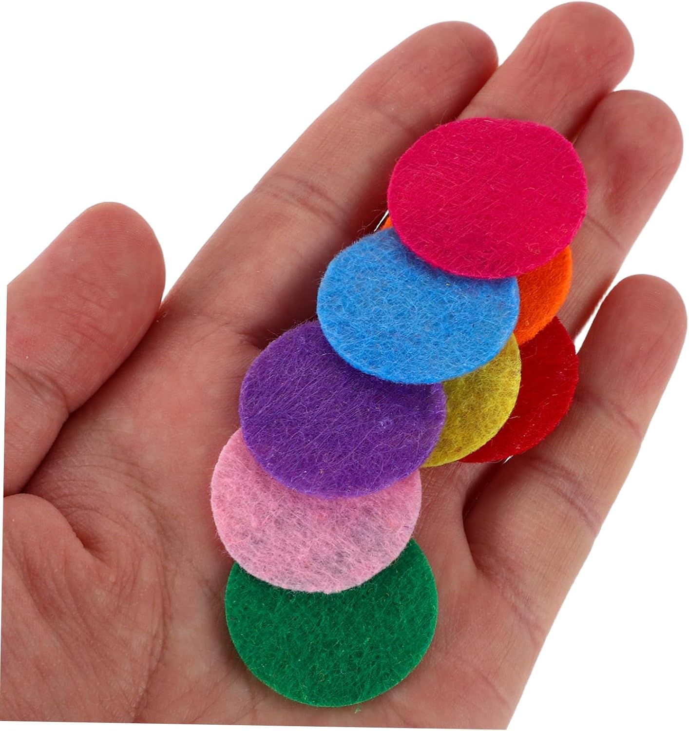 PLAFOPE 1000pcs Felt Pads for DIY Crafts Nonwoven Fabric Circles for Projects for Hair Accessories Embellishments and Classroom Decor