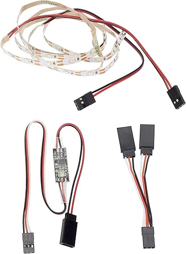 Miniatura 2 de DKKY Tira de luz LED de colores para RC de ala fija, avión volador, avión de ala voladora, avión AR, dron, modelo de auto, camión (azul)