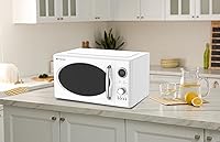 Vista 8 de Emerson MWRG0901W - Microondas retro de 0.9 pies cúbicos con función de parrilla de 1,000 W, potencia de cocción de 800 W, pantalla LED, 5 niveles