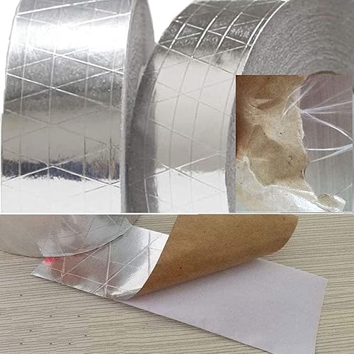 Miniatura 6 de Cinta de papel de aluminio de fibra de vidrio HAOT reforzada autoadhesiva cinta reflectante de calor resistente al aislamiento de alta temperatura
