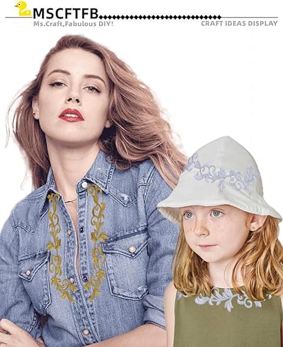 Miniatura 6 de 6 piezas de hojas metálicas bordadas para planchar con estampado de flores y vides, apliques de encaje, diseño largo de desplazamiento para vestido,