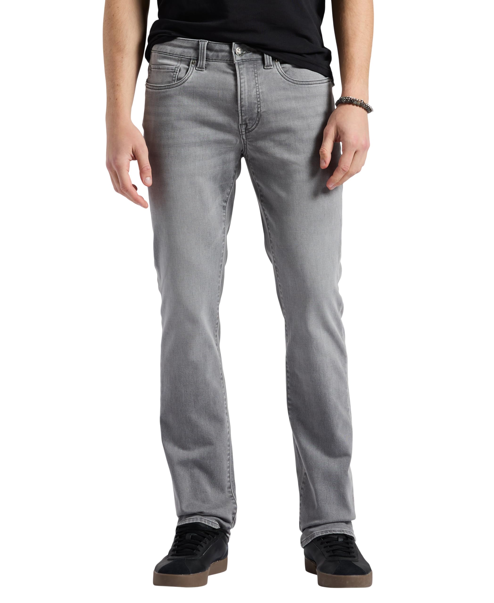 Buffalo David Bitton Men's Straight Six Jeans, Grey Sanded, 38W / 34L