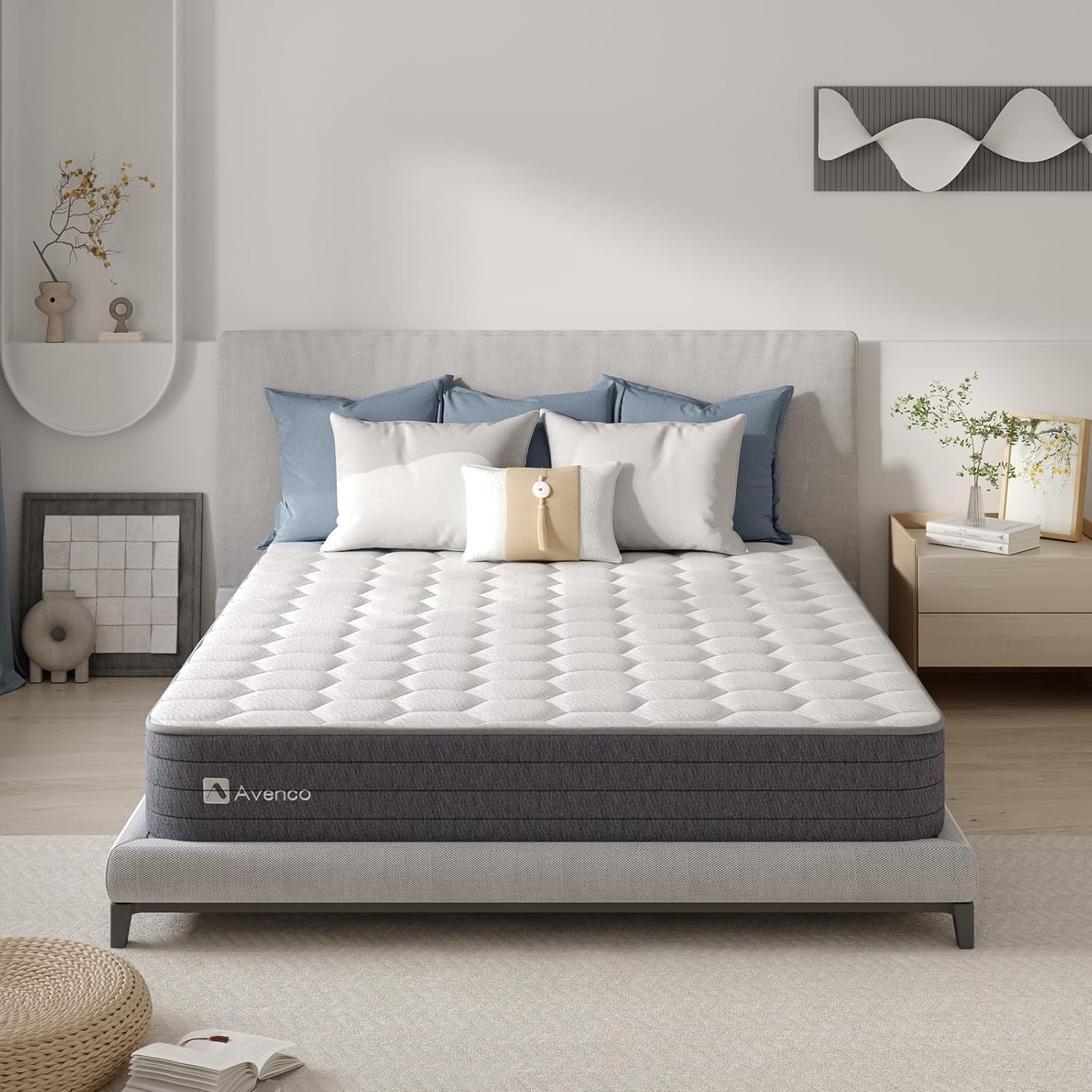 高密度ポケットコイルマットレス クイーン 厚さ18cm 体圧分散 やや硬め