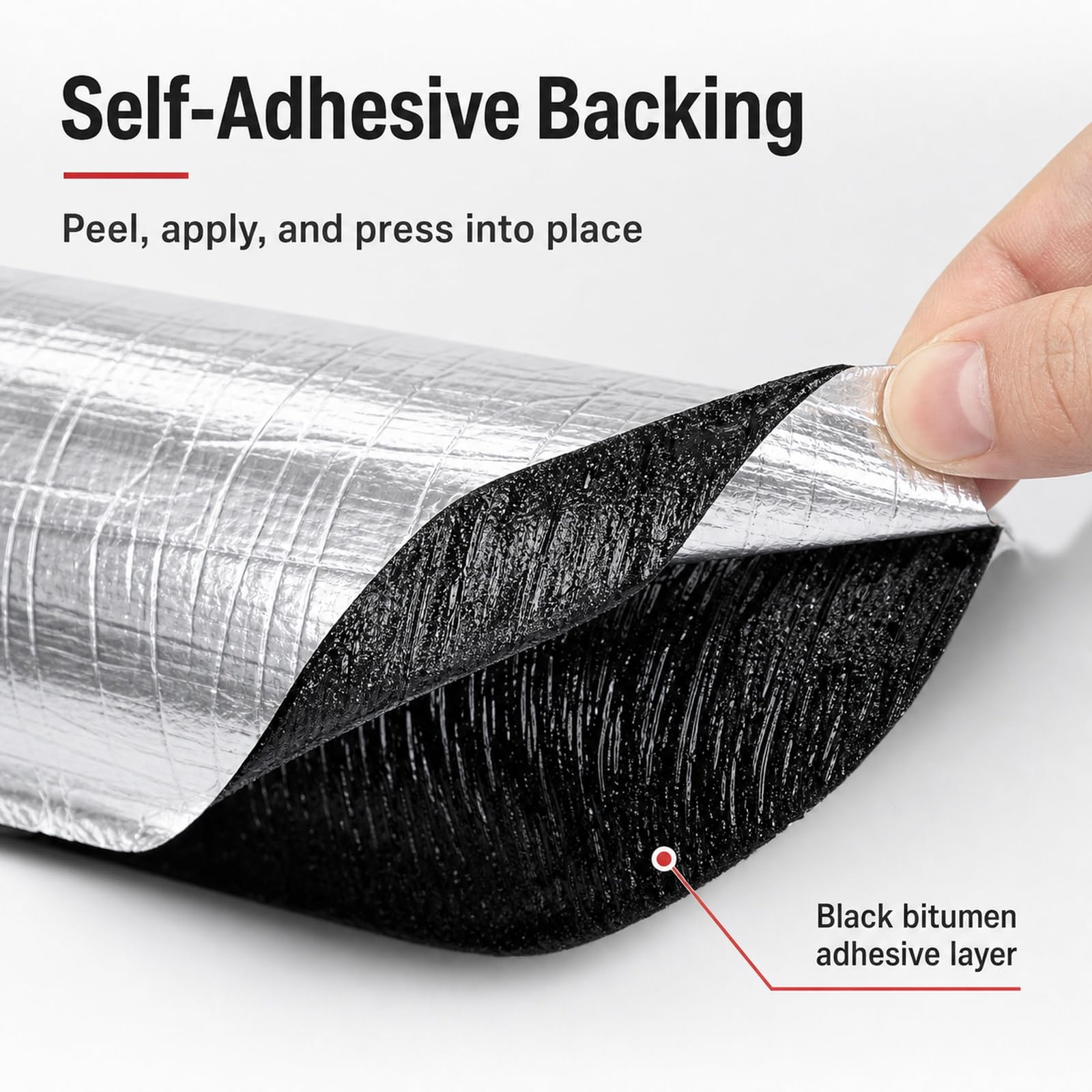Tela Asfáltica Autoadhesiva Tejado,Cinta Impermeable para Asfalto,Cinta con Extra Adhesión de Aluminio,Resistencia a la Intemperie,para reparación de Cubiertas y Fisuras en Edificios