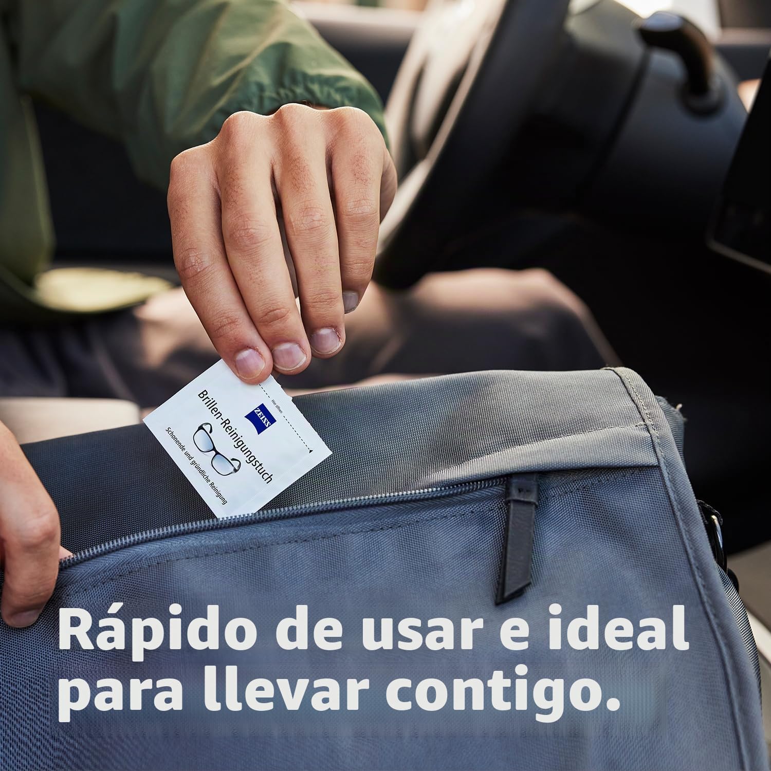 ZEISS Toallitas de limpieza de gafas con alcohol 200 unidades para una limpieza suave y profunda de tus gafas. Cada paño se empaqueta individualmente. Ideal para viajes o viajes