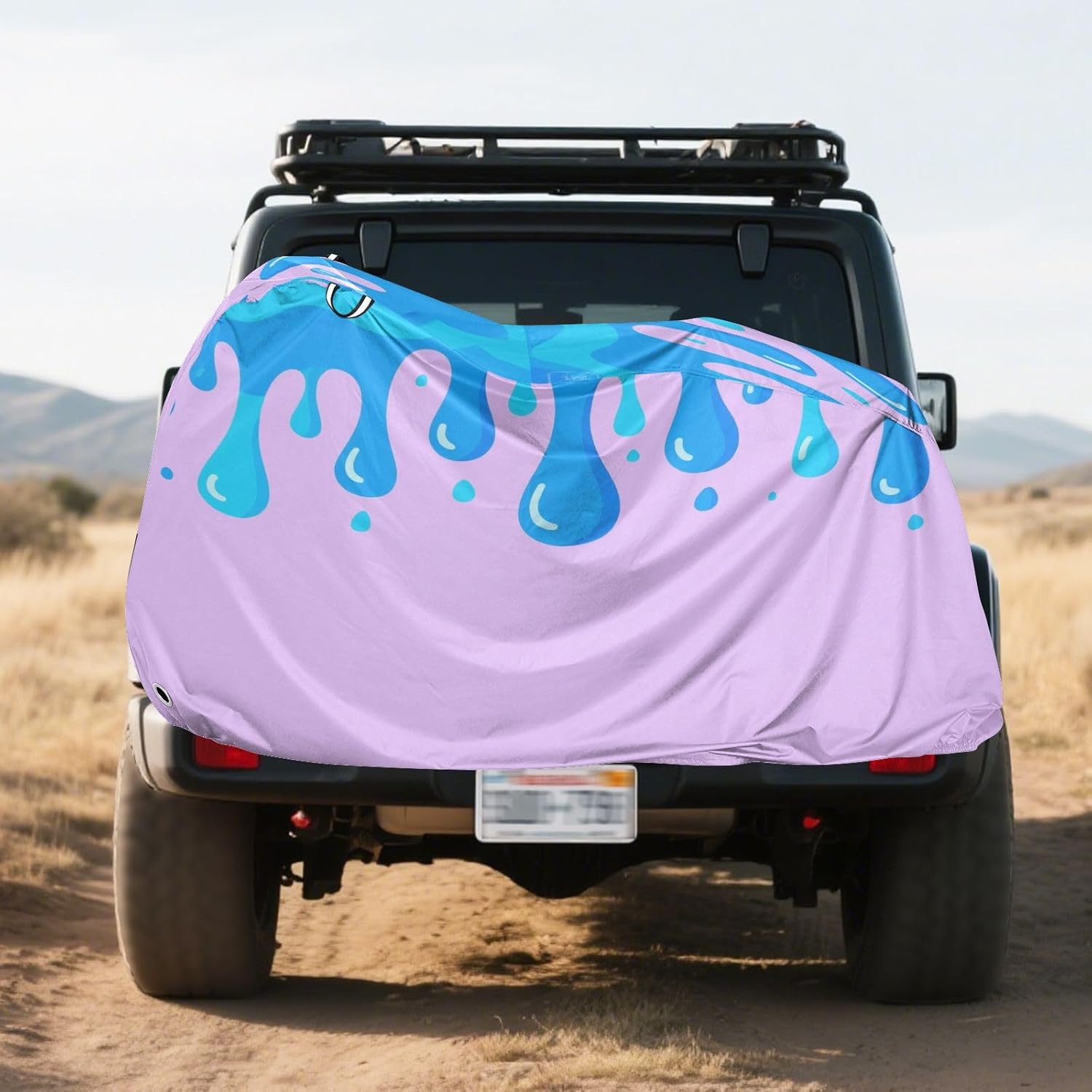 Blue Drip Design on Light Purple Covers for Bike Waterproof Mountain Bike Cover Bikes Accessories