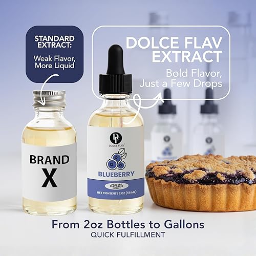 Miniatura 6 de Dolce Flav Extracto de arándano  2 onzas de Kosher soluble en aceite, sin azúcar, sabor concentrado de arándanos maduros para hornear, chocolates y