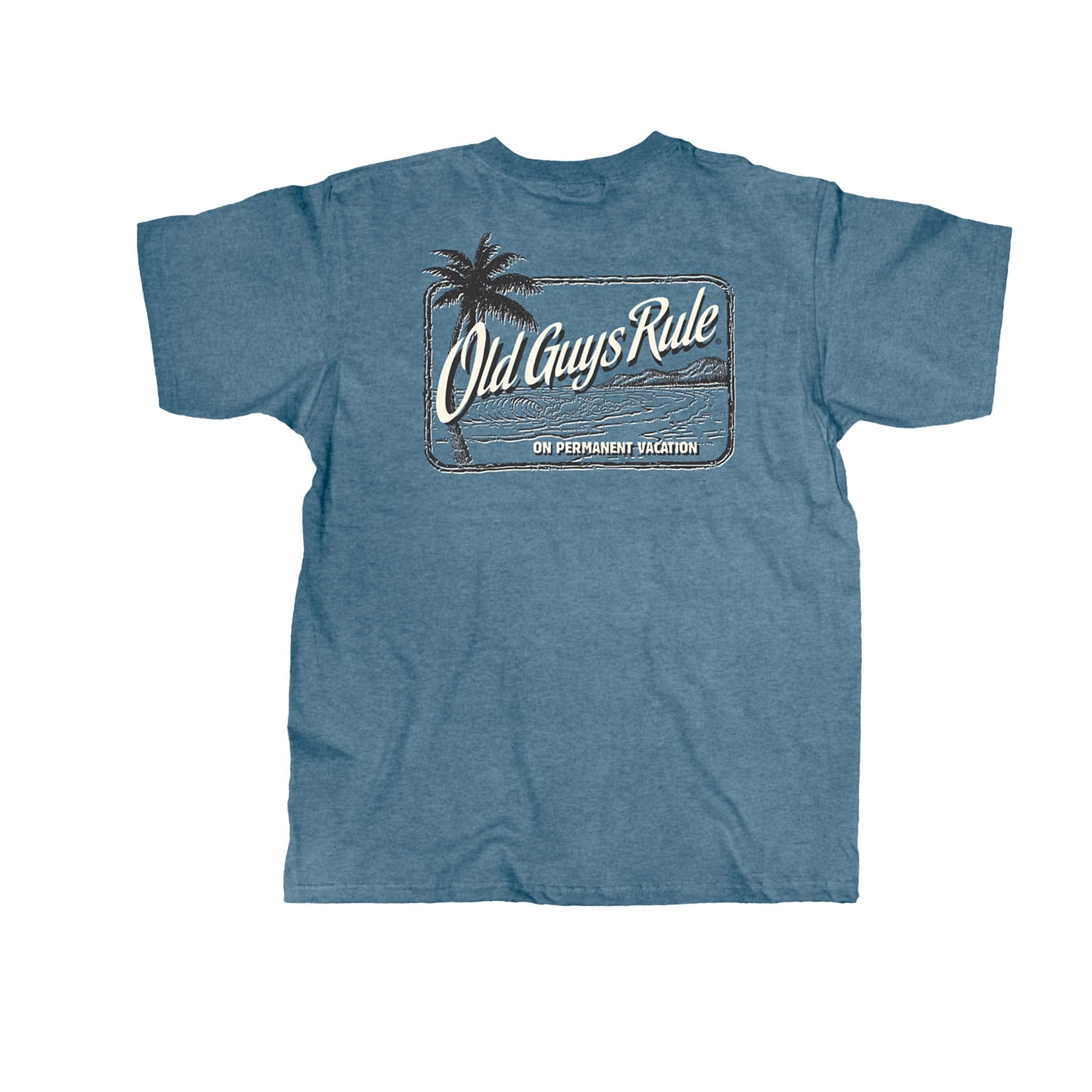 Men's Graphic T-Shirt, On Permanent Vacation - Father's Day, Retirement Gift - Funny Novelty Tee for Retiree