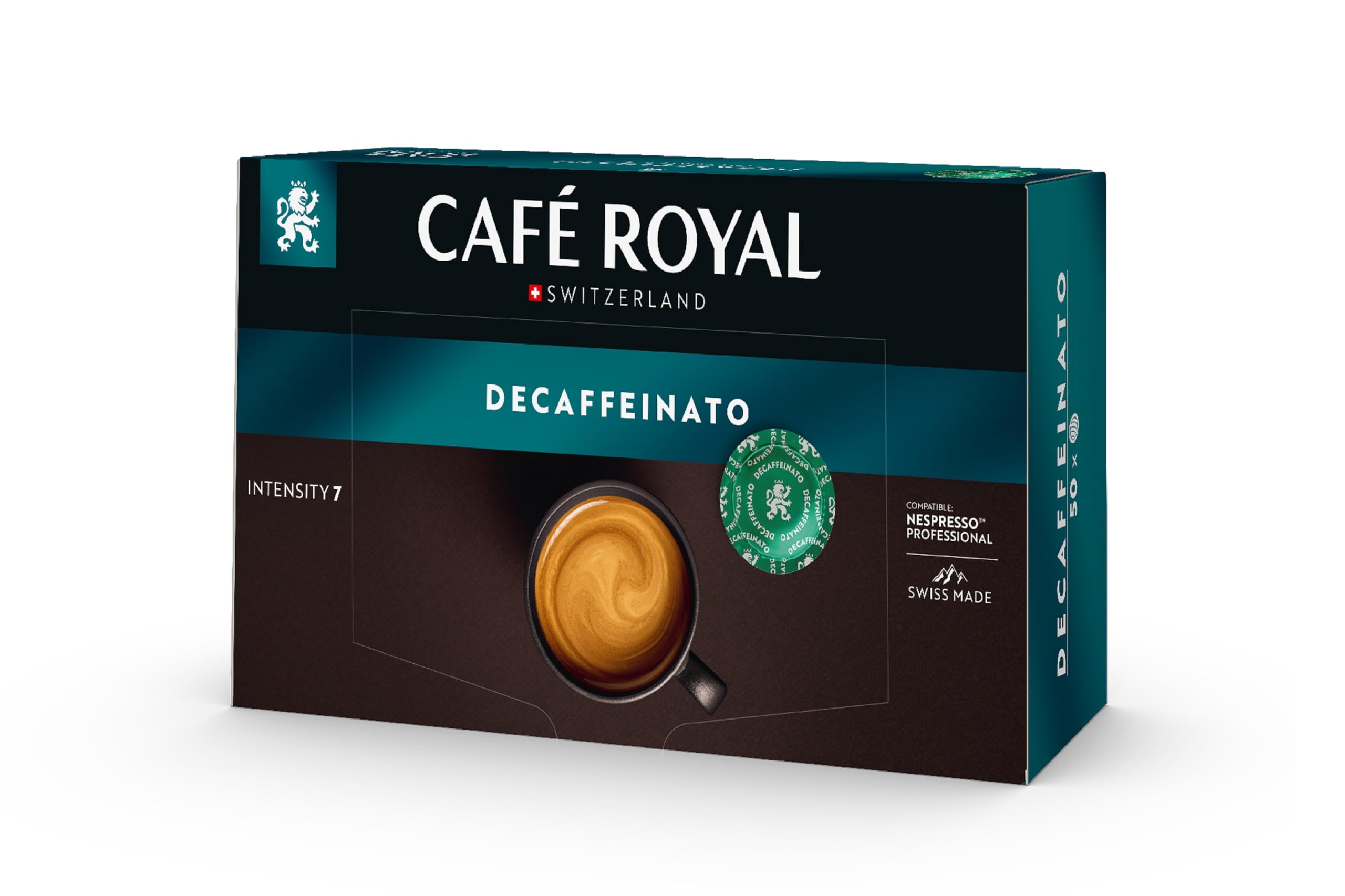 Café Royal Professional Pads, Espresso Decaffeinato, 50 Nespresso kompatible Pads für Office und Gastronomie, Rainforest Alliance zertifiziert, 100% Arabica Kaffee
