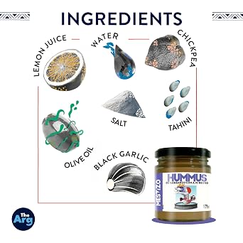 THEARG THE ARG | Pack Chickpeas Hummus Classic + Hummus with Black Garlic | for Chips Crackers Bread and More | Natural Healthy Snacks