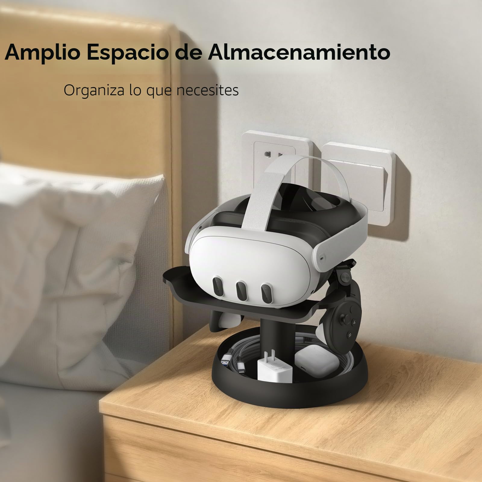 AMVR Soporte de Realidad Virtual, Accesorios de Compatible con Q3s, Q3, Auriculares Quest Pro, Meta Quest, para Quest 2, Pico 4,Rift o Rift S y Controladores táctiles