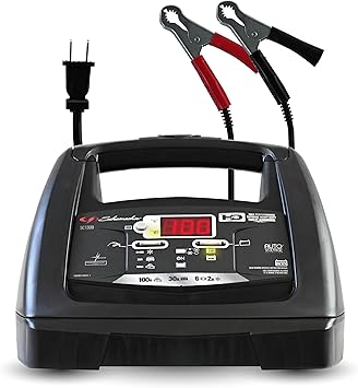 Schumacher Electric 6A Car Battery Charger and 100A Engine Starter, 6-in-1 Solution, Maintainer, 30A Boost, for 6V/12V Power Sport, Automotive, and Marine Batteries, SC1308
