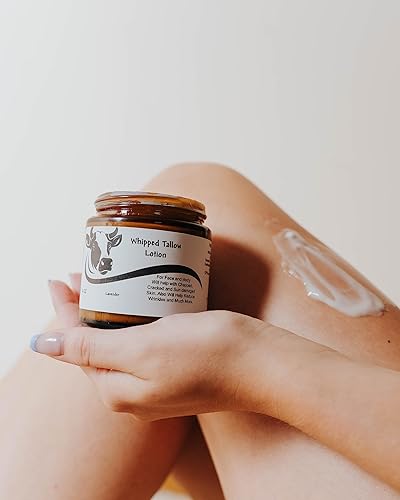 Miniatura 3 de (4oz) Handmade Whipped Tallow Lotion, Grass Fed Grass Finished Organic Tallow Balm- Natural Body Butter Infused With Mango Butter- for Eczema