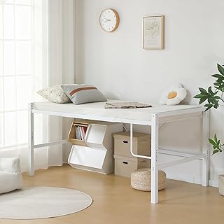 オーエスジェイ(OSJ) ロフトベッド パイプシングル システムベッド ロータイプ 収納 北欧風 大人 一人暮らし スチール 耐震【高さ90cm、Sダブル】