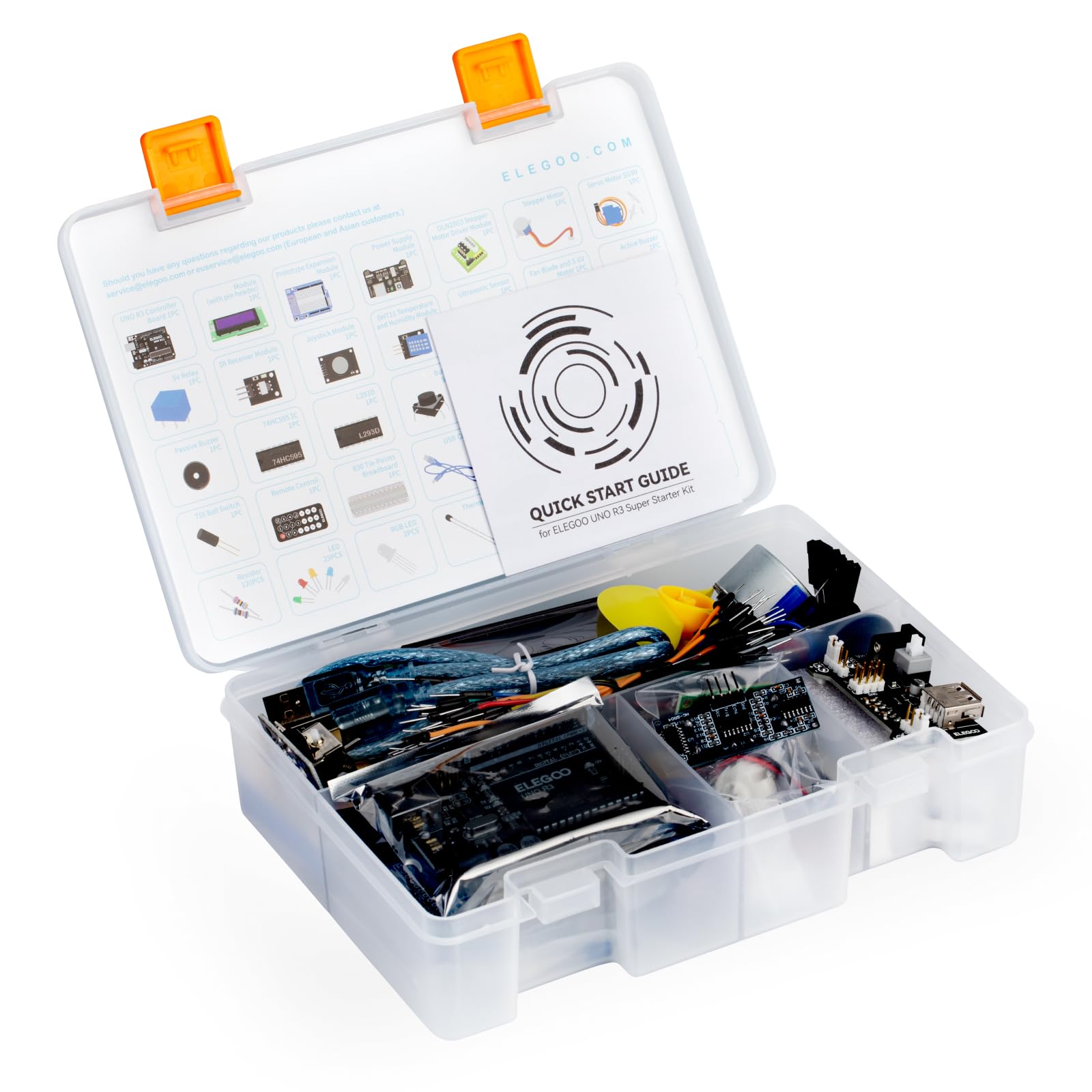 ELEGOO UNO R3 Super Starter kit di Avviamento con Guida per Principianti e Professionisti fai da te Compatibile con Arduino IDE