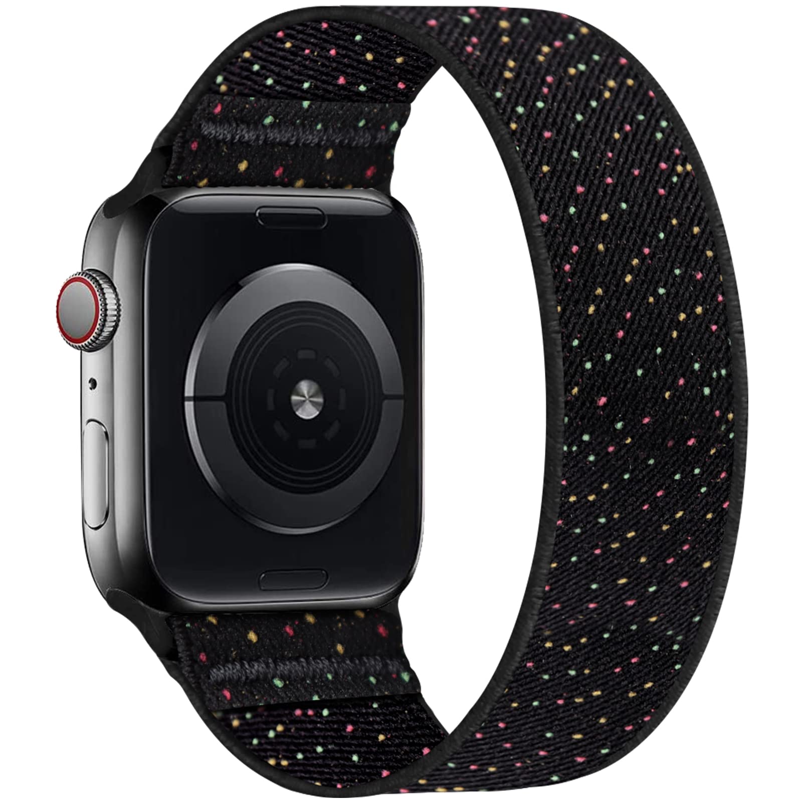 ENJINER Braided Solo Loop Elastic Strap Compatible for Apple Watch Band 38mm 40mm 42mm 44mm, Stretchy Sports Women Men Wristband with no Clasps or Buckles Compatible for iWatch Series 6/SE/5/4/3/2/1