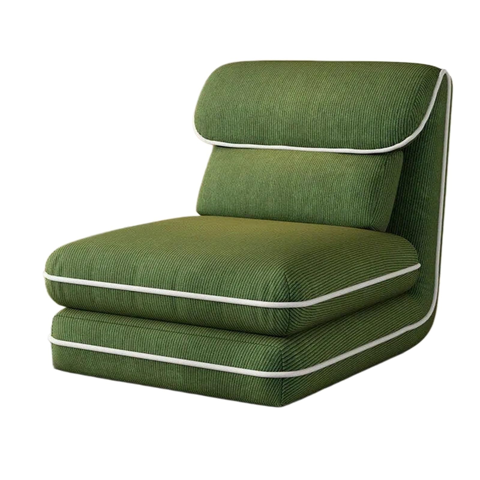 WQQYU6HKF sofa chair Tatami Lazy Sofa Chair for Bedroom Balcony Recliner Nap Single Floor Couch living room chair(Green)