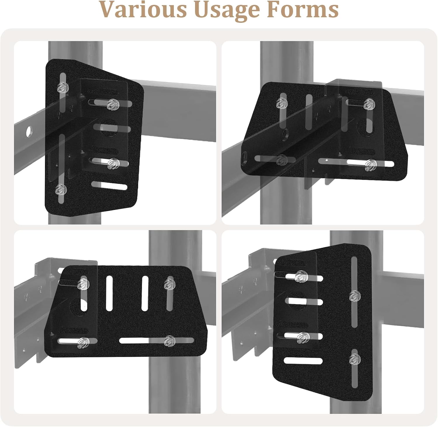 2Pcs Heavy Duty Bed Frame Adapter/Connector Plate for Headboard,Bed Frame Brackets Adapter for Headboard