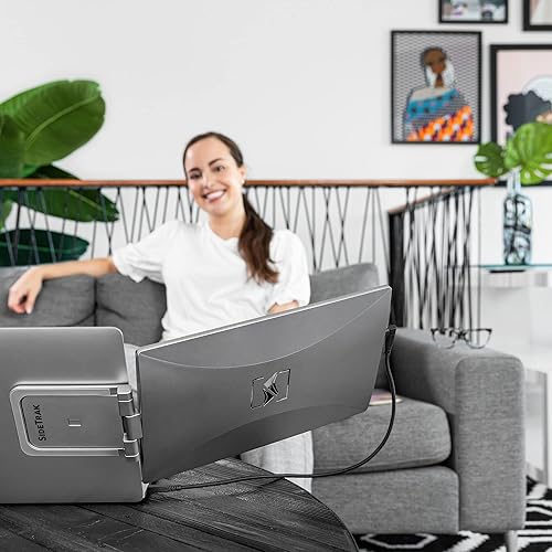 Miniatura 9 de SideTrak Monitor portátil giratorio de 14 pulgadas para laptop, extensor de pantalla de laptop con bisagra giratoria patentada, monitor de viaje