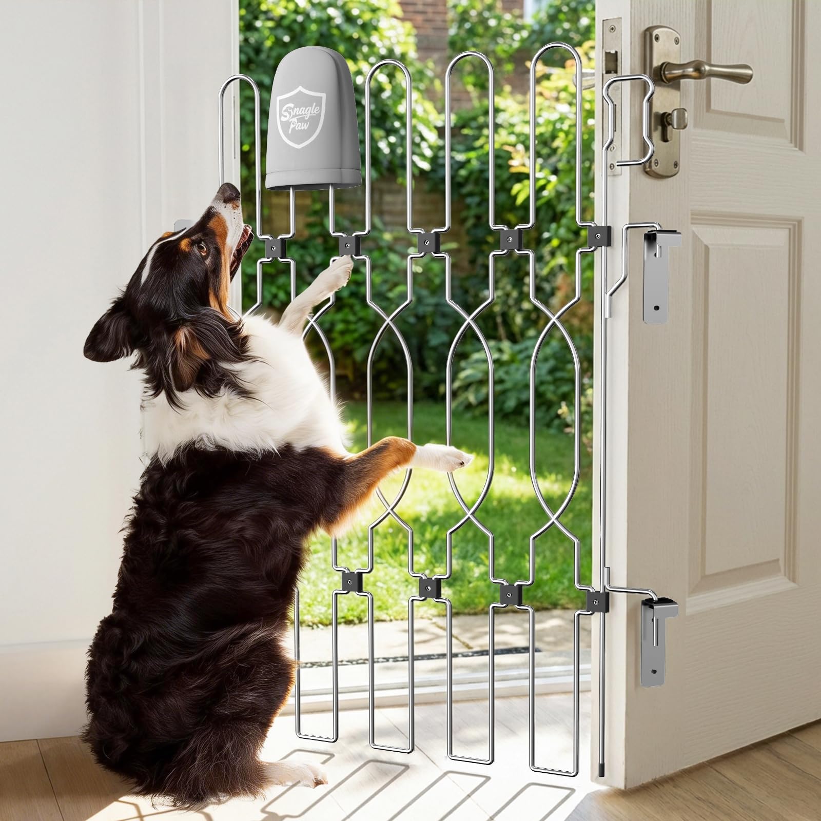 Retraktierbares Sicherheitsgitter für Hunde,Sicherheitsbarriere ohne Bohren