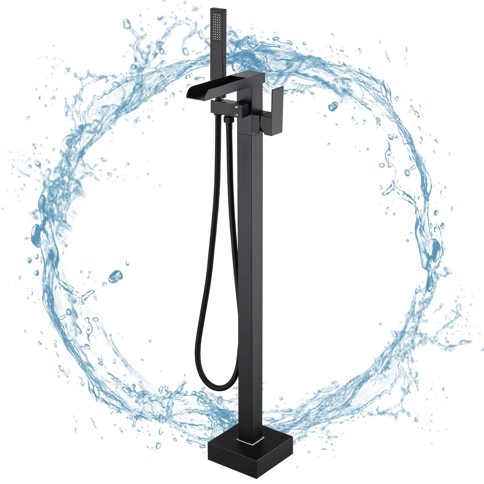 PROOX Freestanding Bathtub Faucet Floor Mounted, High Flow Free