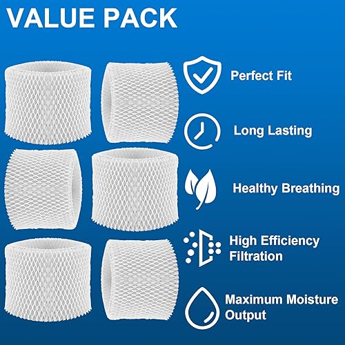 Miniatura 4 de TOMOON Filtro de humidificador WF2, compatible con Vic.ks Cool Mist Humidifier V3900 V3700 VEV400 V3100, Kaz 3020, Honey.Well HCM-300T HCM-315T y