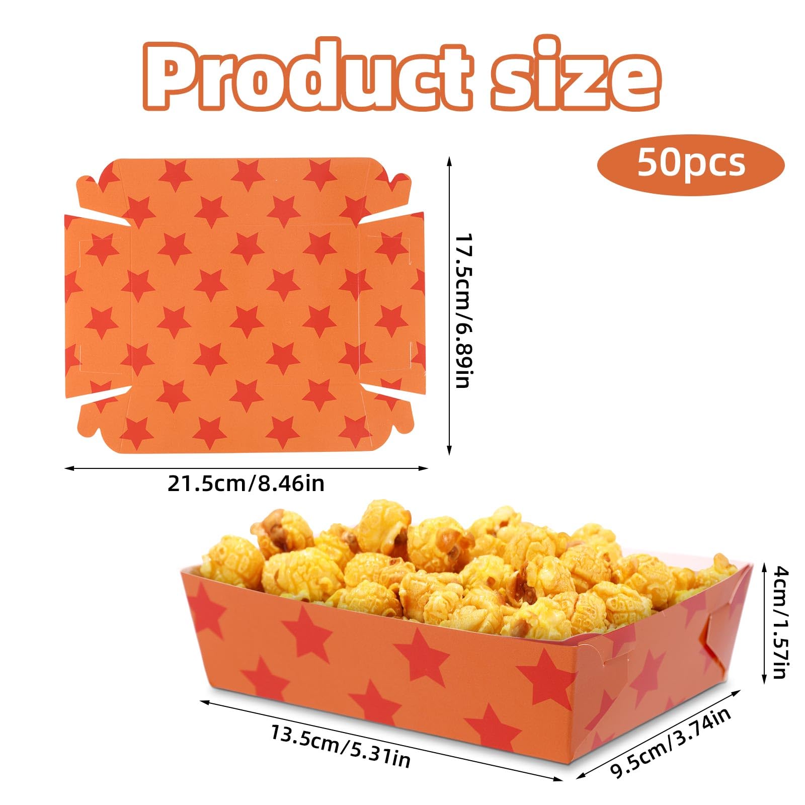 50pcs Plateaux Alimentaires en Papier à Thème Animé, Plateau de Service Imprimé Jaunes et Étoiles Rouges Bateau Support de Nourriture Dessin Animé pour Décorations d'anniversaire Fête