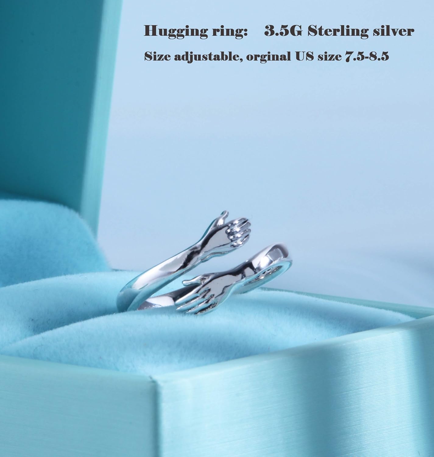 Helen de Lete Original Come to My Arm 925 Sterling Silver Adjustable Hug Ring for Both Men and Women - Image 2