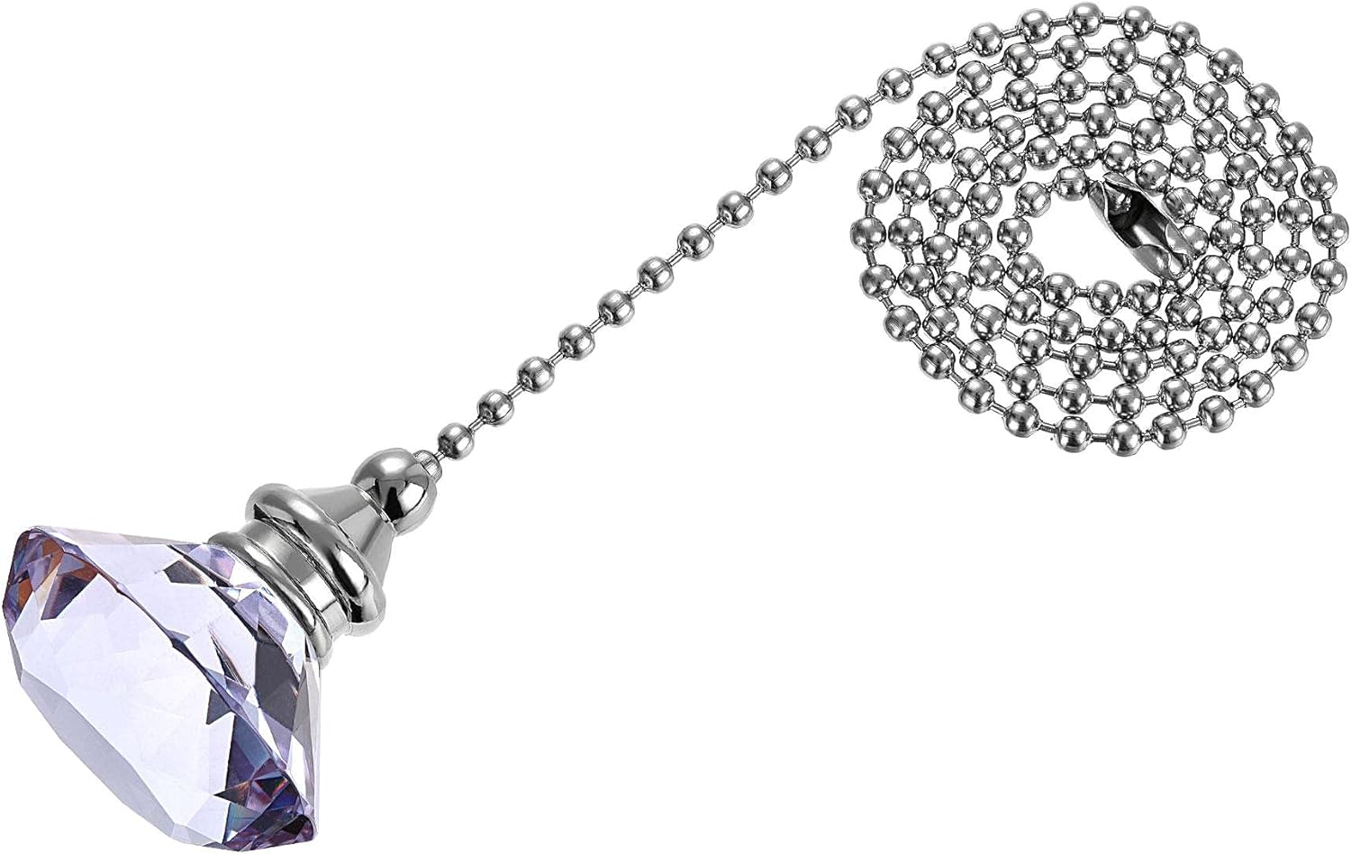 uxcell 20 Inch Ceiling Fan Pull Chain, Decorative Crystal Fan Pull