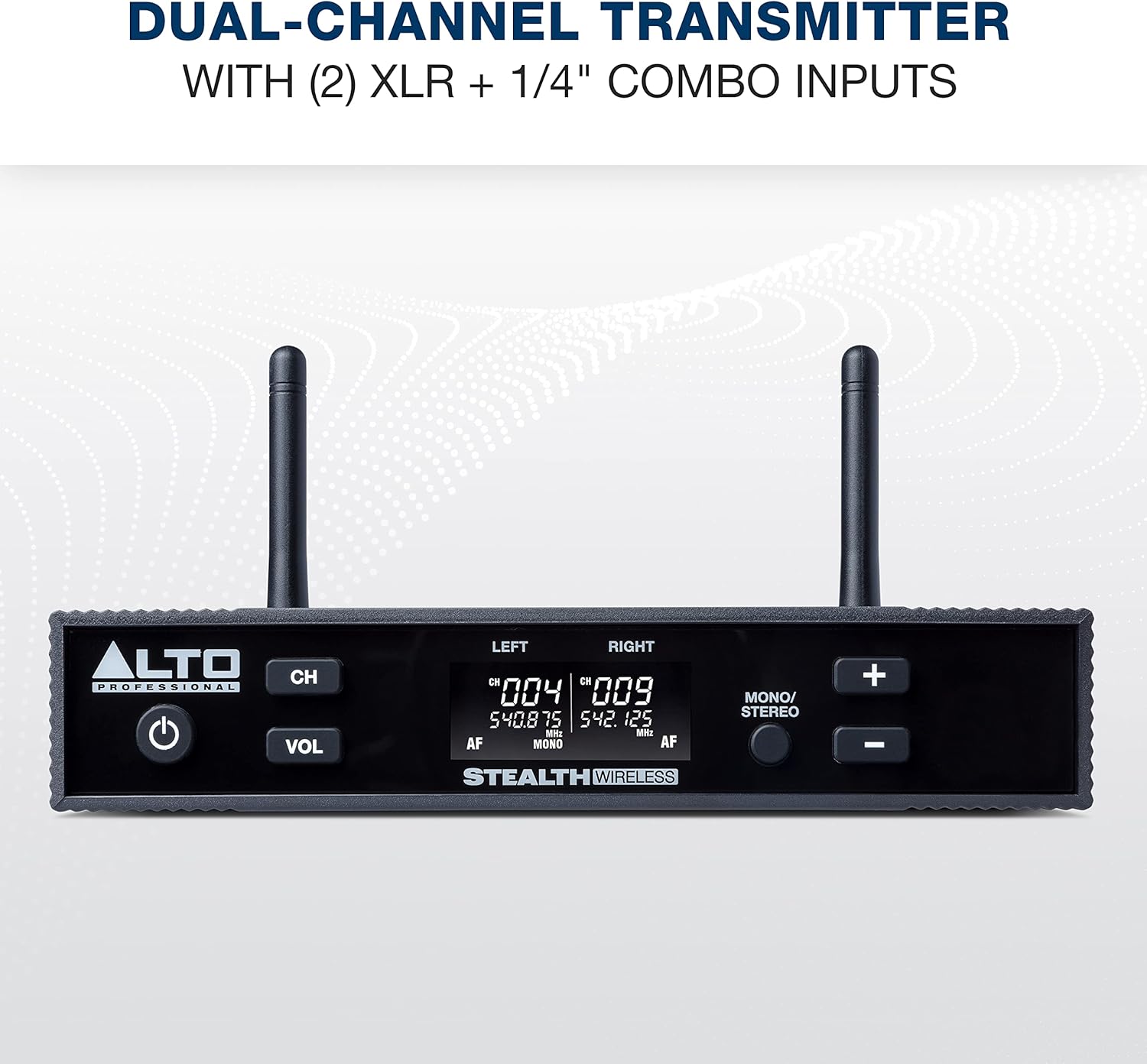 ALTO Stealth 1 Mono UHF XLR Wireless Audio System, Transmitter and Receiver for Powered Speakers, Mixers and Dynamic Microphones
