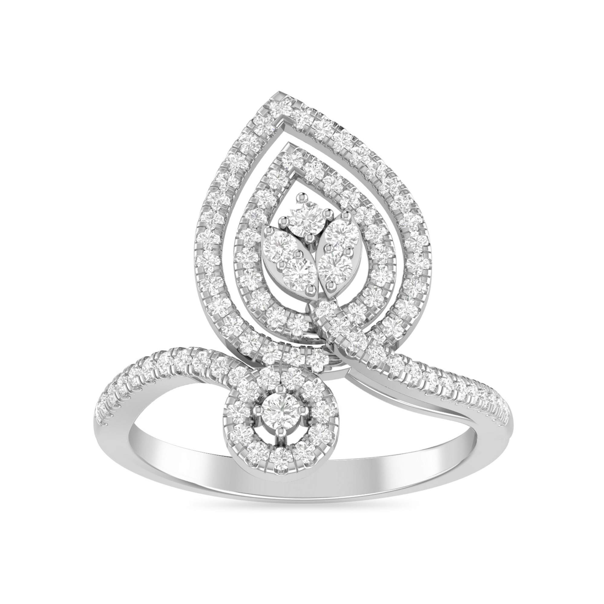 White Gold and Solitaire Ring for Women