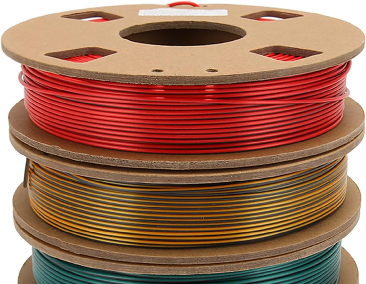 4Pcs 3D Printer Filament Dual Color 175mm. PLA Filament, PLA Material for Printing, 88oz. Net Weight, 200 to 220 Celsius, Clog for 3D Printing Refilling