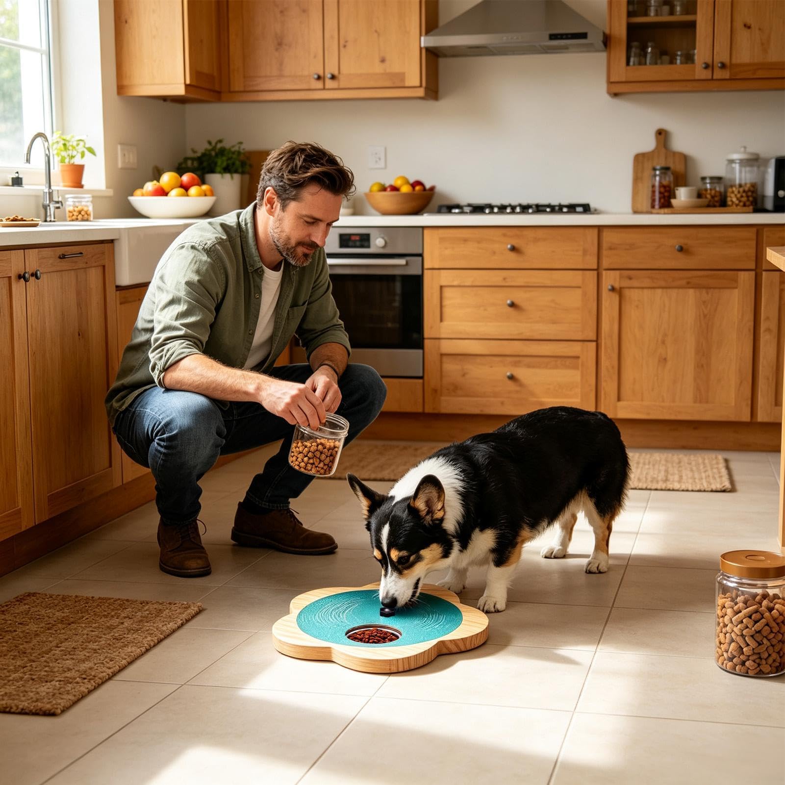 Tavola per Limare Unghie Cane con Dispenser di Snack Resistenza Regolabile