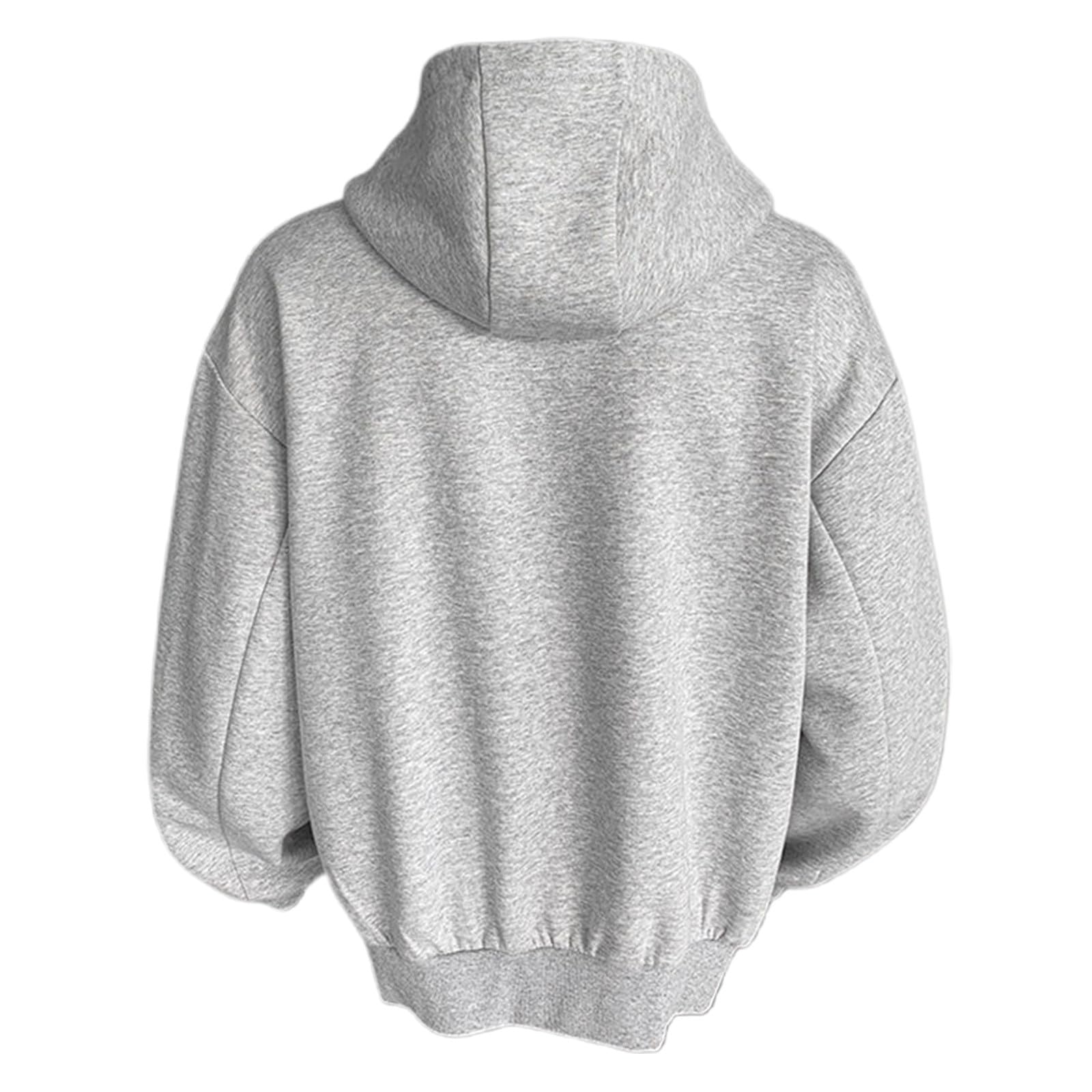 Herren Hoodies & Sweatshirts Leichter, bequemer Kapuzenpullover mit Reißverschluss, lässige, locker sitzende Pulloverjacke für den Alltag Outdoor-Aktivitäten