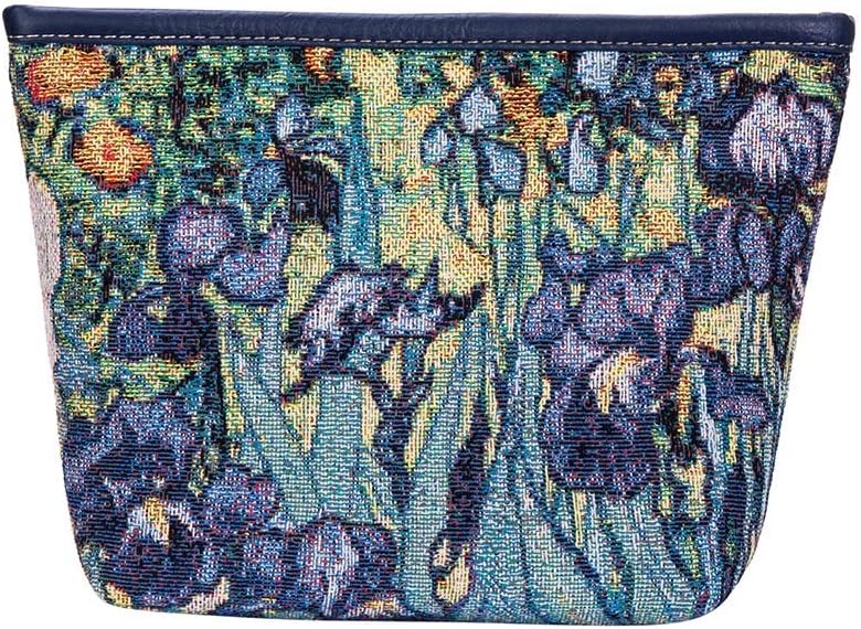 SignareSignare Tapestry Collection of Vincent Van Gogh Irises Fashion Bags, Van Gogh Iris Pattern, Small, Makeup Bag
