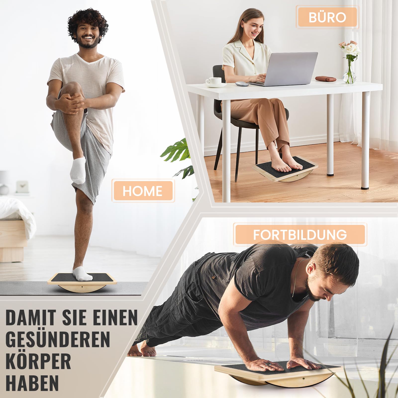 Balance Board, Sports Balancebrett Professional Wobble Board für Erwachsene