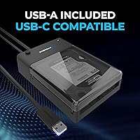 Vista 7 de SABRENT Estación de acoplamiento plana para disco duro externo USB 3.0 a SATA para disco duro de 2,5 o 3,5 pulgadas, SSD [compatible con UASP]