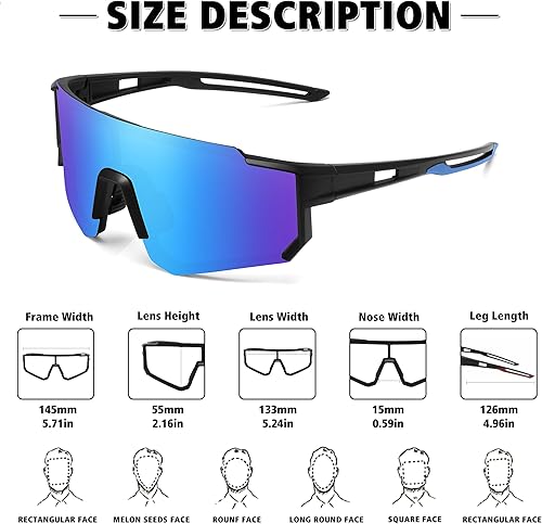 Miniatura 172 de STORYCOAST Lentes de sol deportivos polarizados para hombres y mujeres, para conducir, pesca, ciclismo, bicicleta de montaña, protección UV400