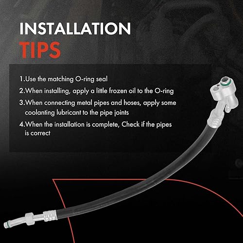 Miniatura 6 de A-Premium Conjunto de manguera de succión AC compatible con Toyota Pickup 1989 1990 1991 1992 1993 1994 1995 2.4L, compresor a Evap