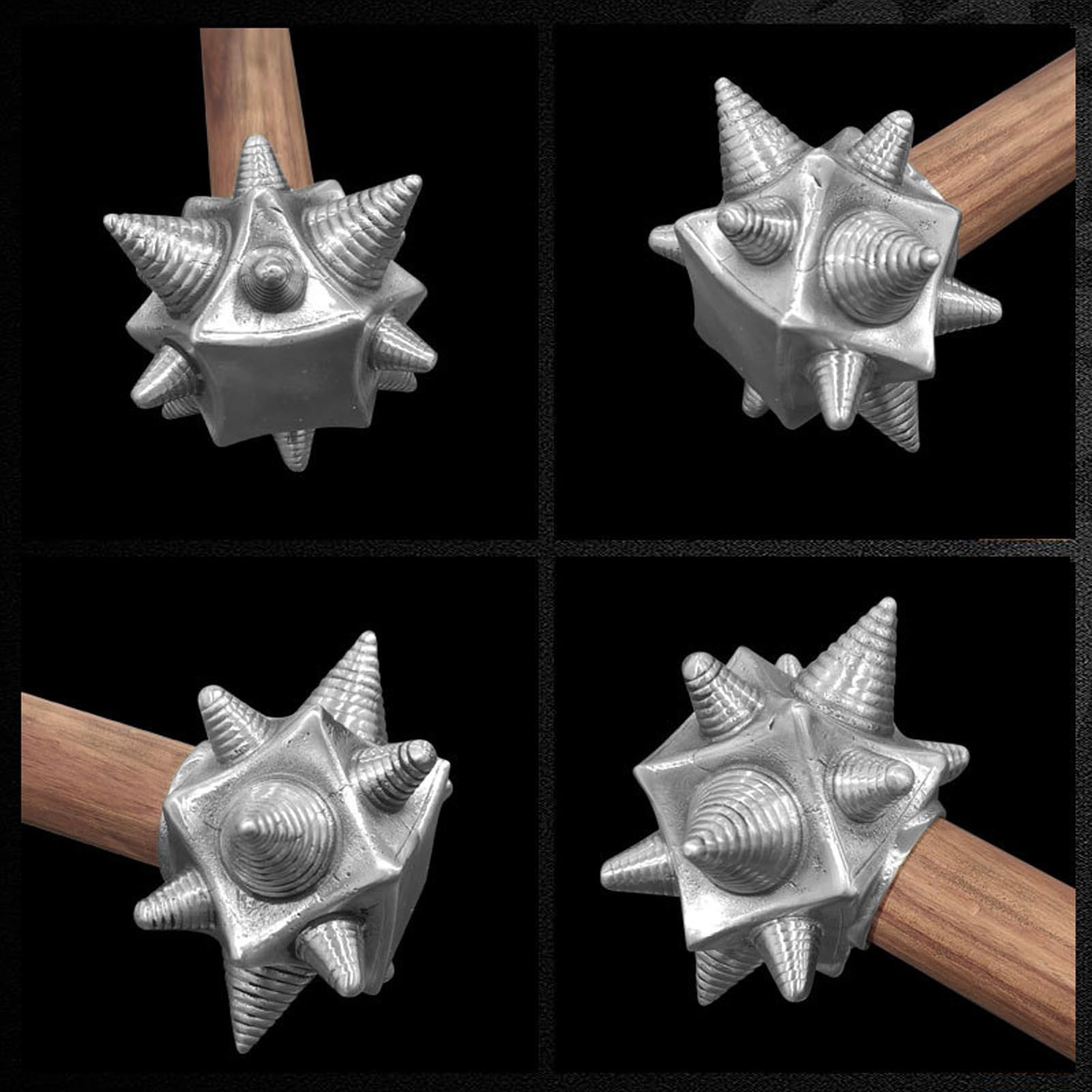 Martillo de bolas con púas de acero inoxidable, resistente, diseño único con púas, herramienta multifuncional para construcción, jardinería, decoración del hogar del coche