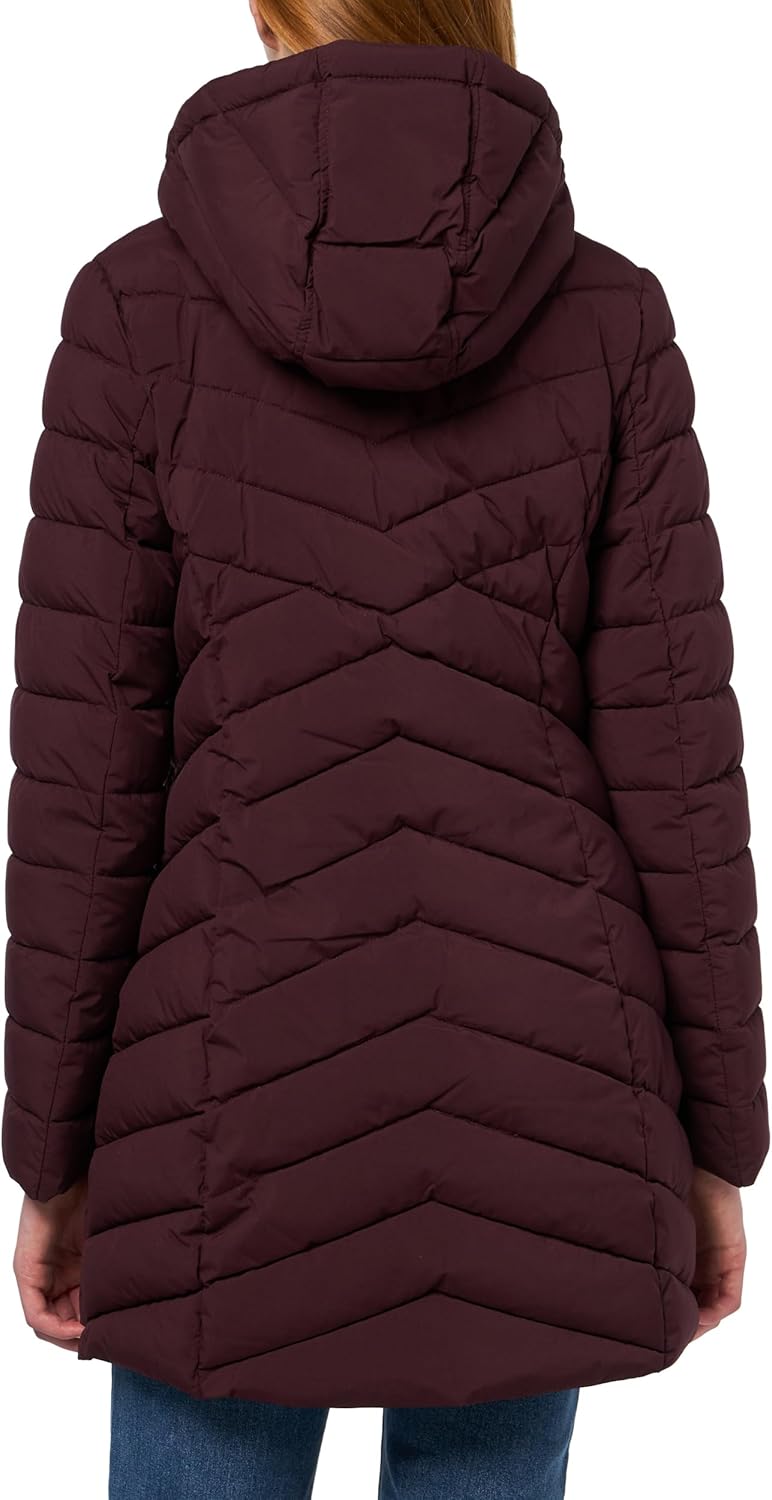 Nautica womens Stretch Puffer Jacket –winter Coat With Interior Bib, Hood & Reinforced Nylon Lining - Image 2
