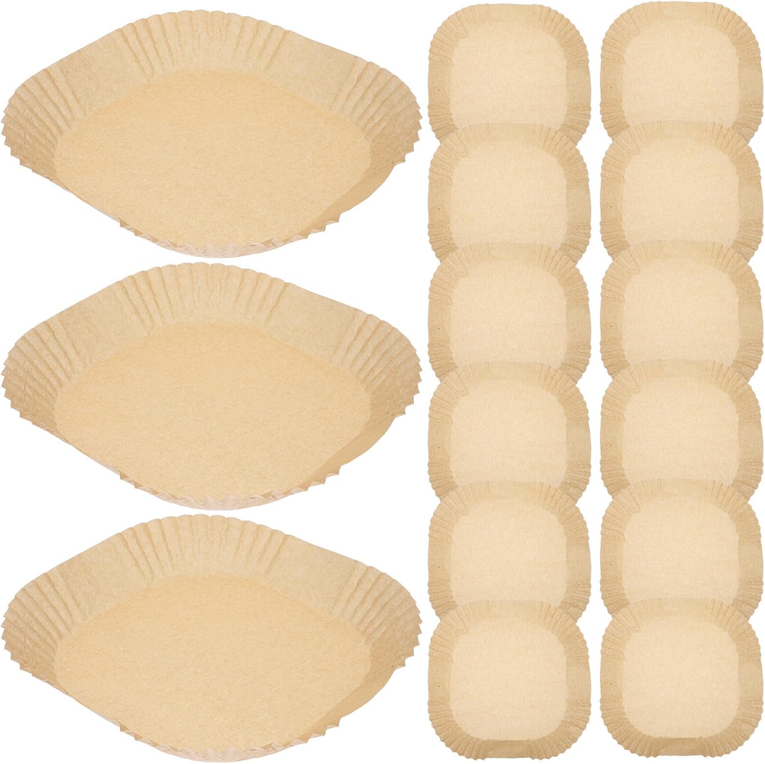 BESTonZON 300pcs Brown Non-stick Disposable Food-grade Parchment Paper Sheets for Baking French Fries Oven Snack Supplies