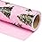WRAPAHOLIC Reversible Pink Christmas Wrapping Paper - Mini Roll - 17 Inch x 33 Feet - Pink Christmas Tree Wrapping Paper for Holiday, Party Celebration